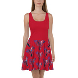 Blue Phoenix Skater Dress